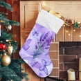 thumbnail image 5 of Coolnut 17.7 Inch Christmas Stockings, 1 PCS Lavender & Butterfly Presonalized Large Stocking Sock for Family Holiday Xmas Party Decorations, 5 of 7