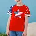 thumbnail image 2 of GERsome Boys Girls American Flag T-Shirts Short Sleeve Crewneck Patriotic Graphic Tee for 4th of July, 13-14 Years, 2 of 4