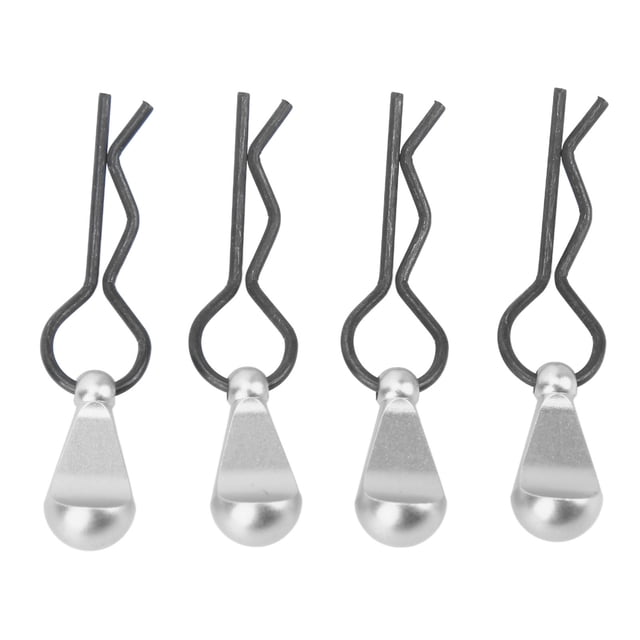 Clips para coche RC, 4 piezas de clips para carrocería RC, conjunto de clips para carrocería RC, clips R de acero inoxidable, ultra sensibles