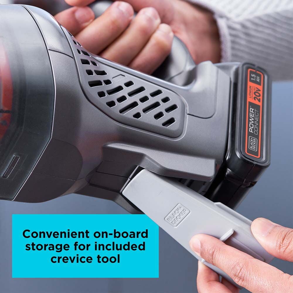 BLACK+DECKER Dustbuster POWERCONNECT Cordless Handheld Vacuum, for Home and Car, with Removable Battery and 2-Stage Filtration, BCHV001C1, Grey