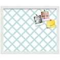 thumbnail image 2 of PinPix 20x16 Custom Cork Bulletin Board Diamond Modern Pattern Aqua Poster Board Has a Fabric Style Canvas Finish, Framed in Diamond Modern Pattern Aqua, by ArtToFrames (PinPix-1798), 2 of 5