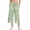 Mint Green, variant on Capris for Women With Pockets High Elastic Waisted Loose Fit Printed Trousers Wide Leg Casual Summer Lightweight Palazzo Pants Mint Green 2XL