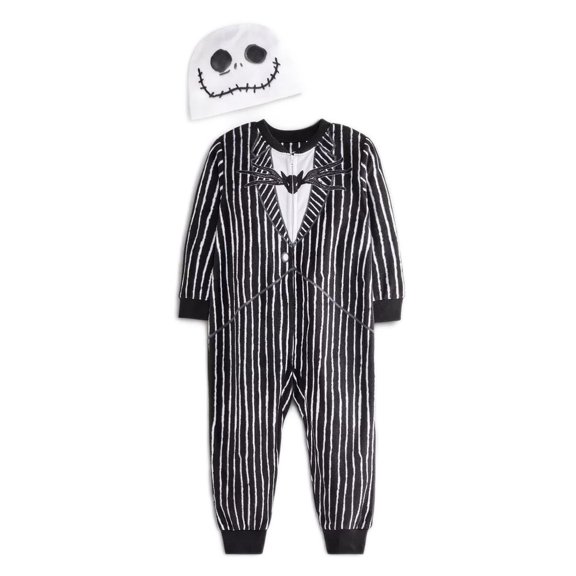 Toddler Boy's Nightmare Before Christmas Fleece Pajama Sleeper with Hat, Size 3T