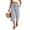 Gray-A-80430aa, variant on Blue Capris Pants for Women Side Slit Flowy Wide Leg Dress Pants for Women Elastic Waist Drawing Womens Summer Pants with Pocket