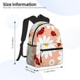 thumbnail image 3 of Goofa Daisy and Ladybug Print Casual Backpack for Women Men,Waterproof High School Bookbag,Lightweight Travel Daypack,Classic College Backpack,Laptob Backpack, 3 of 6