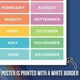 thumbnail image 2 of Months Of The Year Poster - Classroom Poster for Preschool Kindergarten Back to School (Unframed), 2 of 4