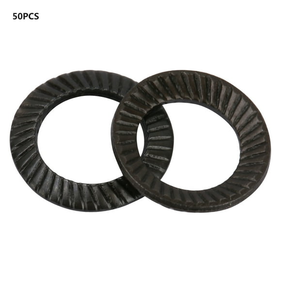 Lock Washer Ribbed Lock Washer Steel Lock Washer Washer Set Locking Washer 50pcs Steel Ribbed Lock Washer Spacers Washers Anti Skid Gaskets With Double Sided Ridges M5