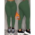 thumbnail image 2 of Women's High Waisted Skinny Jeans Slightly Stretchy Ultra Soft Plush Lined Suitable for wearing in autumn and winter, 2 of 7