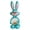 Blue, variant on Standing Bunny Balloon with Base, Baby Shower Decorations Boy Girl, Easter Bunny Balloon Head, Cute Animal Foil Balloon for Birthday Party Decor, Blue