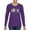 Purple, variant on For the Love of the Game Sports Womens Graphic Long Sleeve T-Shirt, White, XX-Large