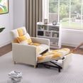 thumbnail image 3 of HESTINYSU Convertible Sleeper Sofa Chair Bed, Adjustable Chair with Pillow, Multi-Functional Sleeper Chair with Soft Teddy Fabric, 3 of 10