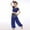Blue, variant on Handmade Children Girl Belly Dance Kids Belly Dancing Dance Beauty Cloth Girls Short Sleeve Leotard for Girls 8-9 Years