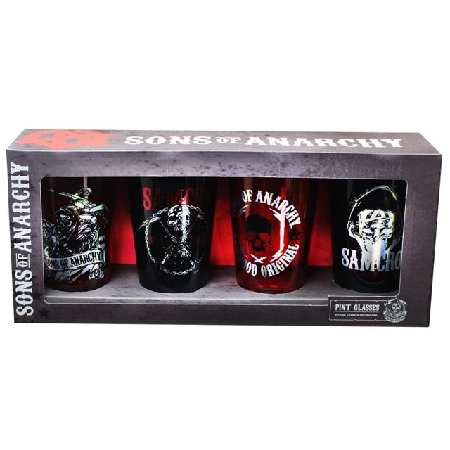 Sons of Anarchy Verres Pinte à Impression Feuille, Ensemble de 4