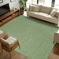 thumbnail image 3 of Grass Green 5x8 Area Rugs, Farmhouse Burlap Solid Green Color Modern Linen Texture Non-Skid Rubber Backing Large Rectangle Rugs - Living Room Bedroom Home Office, Indoor Floor Carpets Washable Rug, 3 of 9