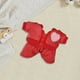 thumbnail image 3 of Ropa Accesoria Para Muñecas: Muñeca De 17 Cm Con Una Chaqueta De Cuero Roja De Diseño Exclusivo, 3 of 3