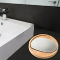 thumbnail image 5 of Wooden Vanity Tray Countertop Organizer Holder Serving Tray Candles Jewelry Storage Tray Soap Dispenser Tray Bathroom Tray for Kitchen Sink Round, 5 of 8
