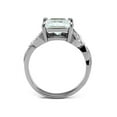 thumbnail image 3 of Women's 3.09 Ct Princess Cut Zirconia Stainless Steel Engagement Ring Size 8, 3 of 5