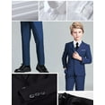 thumbnail image 7 of Boys Suit Tuxedo Suits for Toddler Boys Ring Bearer Suit Wedding Outfit Boys Dress Clothes Blue Vest and Pants Suits Size 8T, 7 of 7