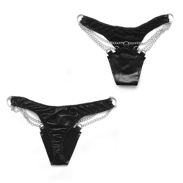 1PC Sexy Underpants Tight Leather Thong Underwear T-Back Briefs