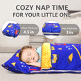 thumbnail image 4 of Primlect Nap Mat, 55" x 22" x 3" Sleeping Bag with Zipper, Removable Pillow and Blanket, for Daycare, 4 of 7