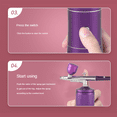 thumbnail image 4 of Airbrush Kit Compressor Airbrush for Handheld Rechargeable Nail Airbrush Machine for Painting Model Makeup Cake Decor B, 4 of 10