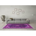 thumbnail image 3 of Ahgly Company Indoor Rectangle Medallion Purple Traditional Area Rugs, 5' x 8', 3 of 4
