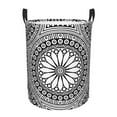 thumbnail image 2 of LNWH Laundry Basket, Vintage Abstract Aztec Pattern Foldable Laundry Hamper with Handles Waterproof, Small Size, 2 of 8