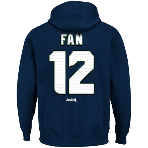 Men's Fanatics Branded College Navy Seattle Seahawks Long Sleeve Hoodie T-Shirt Size: Large