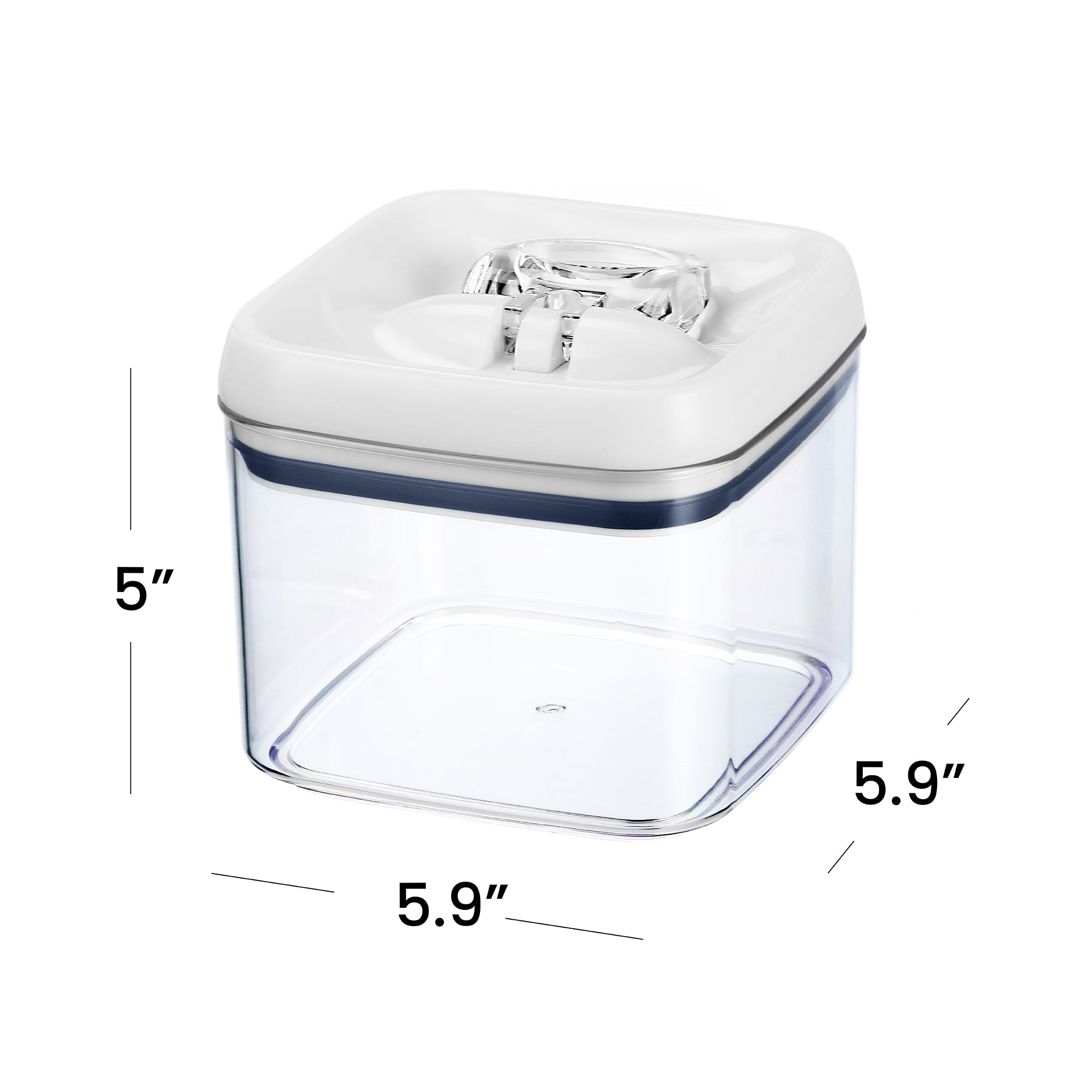 Better Homes & Gardens 6.2 Cup Flip-Tite Square Food Storage Container, BPA-Free, Clear Container with Easy Open Lid