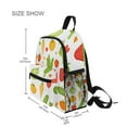 thumbnail image 3 of FORMRS School Backpack with Front Zippered Pocket 12" Student Travel Daypack, White Vegetables Pattern, 3 of 6