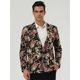 thumbnail image 3 of Chaqueta de Traje de Hombre uxcell Slim Fit estampado Floral dorado 42, 3 of 7