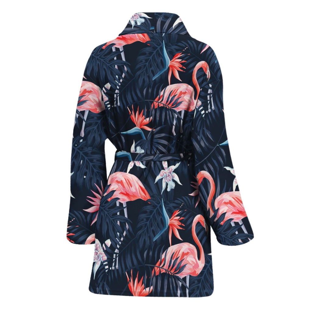 Pink Flamingo Pattern Women Bathrobe One Size Univeral Fits, Flamingos  Lover Fashion Lightweight Plush Fleece Long Robe For Women - Walmart.com
