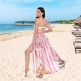 thumbnail image 6 of FORMRS Womens Long Sarong Beach Wrap Semi-Sheer Bikini Skirt Bathing Swimsuit Cover Up, Gingerbread Houses, 6 of 7