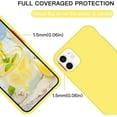 thumbnail image 5 of iPhone 11 Case Liquid Silicone iPhone 11 Phone Case Soft Gel Rubber Slim Case Anti-Scratch Durable Microfiber Lining Full Shockproof Protective Cover for iPhone 11 6.1", Lemon Yellow, 5 of 15