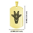 thumbnail image 2 of Stainless Steel Geometric Polygon Giraffe Animal Dog Tag Keychain Circle Ring, 2 of 2