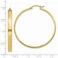 thumbnail image 4 of Auriga 14k Yellow Gold Hoop Earrings for Women(L- 45mm, W- 4mm), 4 of 6