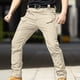 thumbnail image 4 of Pantalones largos para hombre, pantalones ajustados con bolsillos de color liso para exteriores, pantalones largos para hombre, 4 of 4