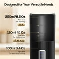 thumbnail image 4 of Auseo Milk Frother, 6-in-1 Electric Milk Steamer, Automatic Warm and Cold Foam Maker and Milk Warmer for Latte, Cappuccinos, Macchiato, Chocolate, Black, 4 of 9