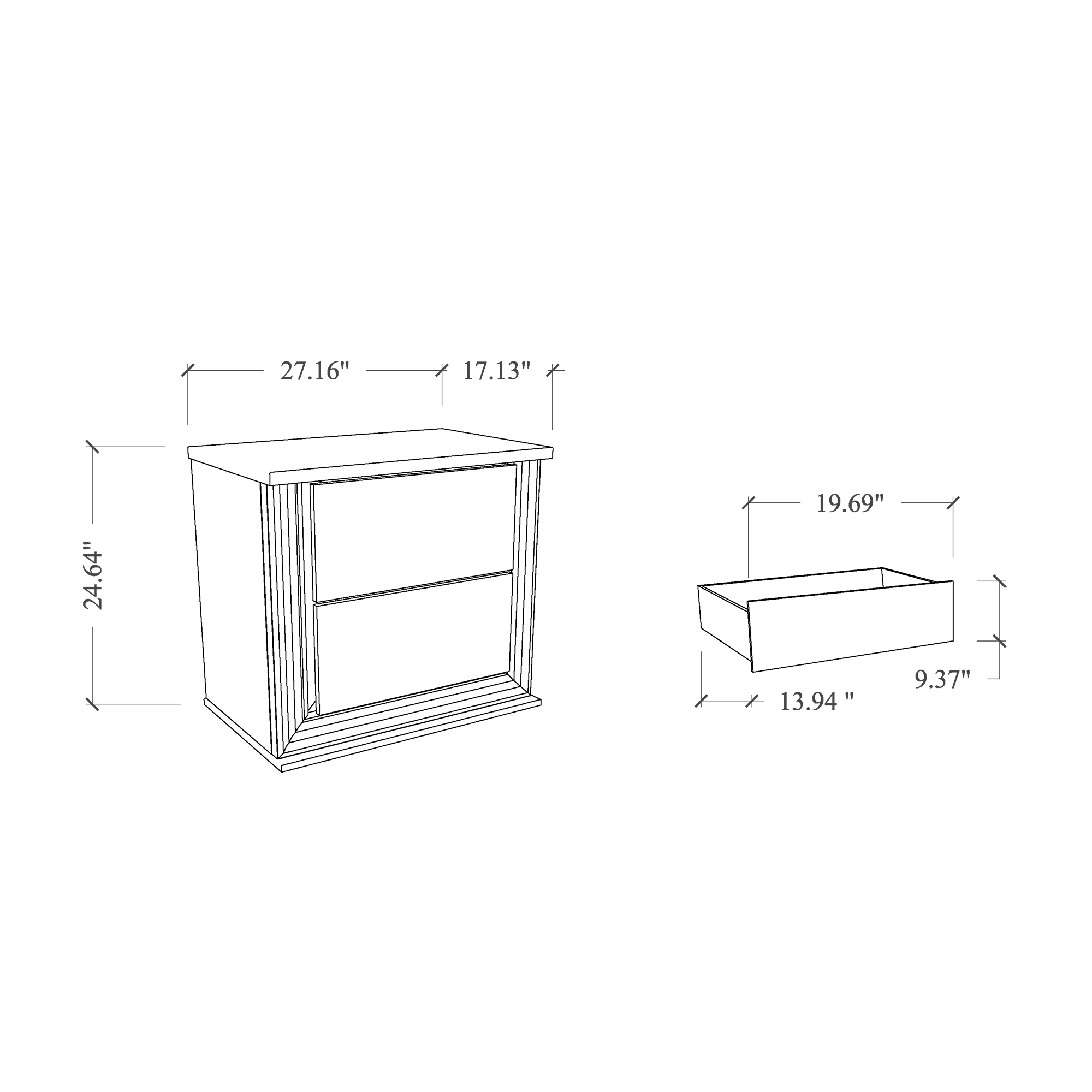 Global Furniture USA Ylime Smooth White Nightstand With Led, 1 Pack