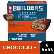 CLIF BUILDERS Protein Bars Chocolate Flavor, Plant Protein, Gluten Free Bars, 6ct