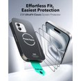 thumbnail image 2 of baomifa-3 Pack for iPhone 16 Plus/iPhone 15 Plus Screen Protector, Military Grade Shatterproof, 9H Hardness, Full Coverage Tempered Glass with UltraFit Tray, 2 of 4