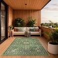 thumbnail image 5 of Toyoso 3x5 Oriental Medallion Area Rug, Distressed Floral Vintage Carpet, Soft Low Pile Non-Shedding Rug for Living Room, Bedroom, Dining Room, Faded Boho Home Decor, Sage Green, 5 of 7
