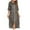 Khaki, variant on ICHUANYI Women's Trendy Fall Winter Warm Nightgown Nightdress Floral Print Loose Pajamas