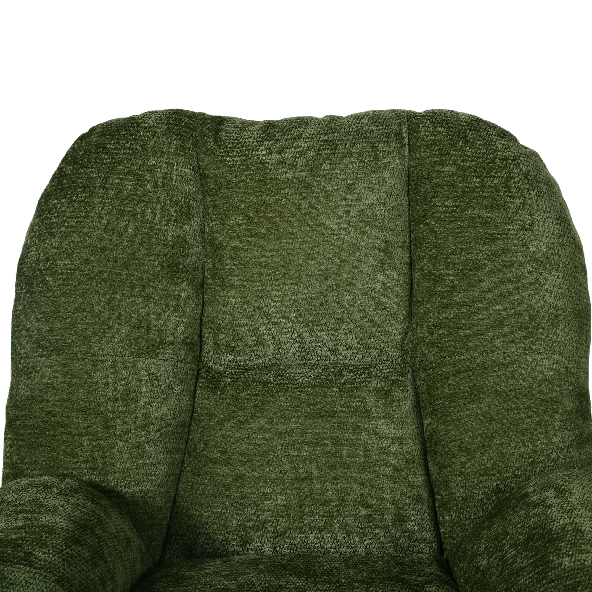 Homy Casa Green Upholstered Rocking Accent Chair, Oversized Lounge Chair with Wood Base
