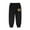 Black-1, variant on 4-14 Years Toddler Boys Cotton Sweatpants Bear Print Workout Athletic Sports Jogger Pants Summer Elastic Waist Joggers