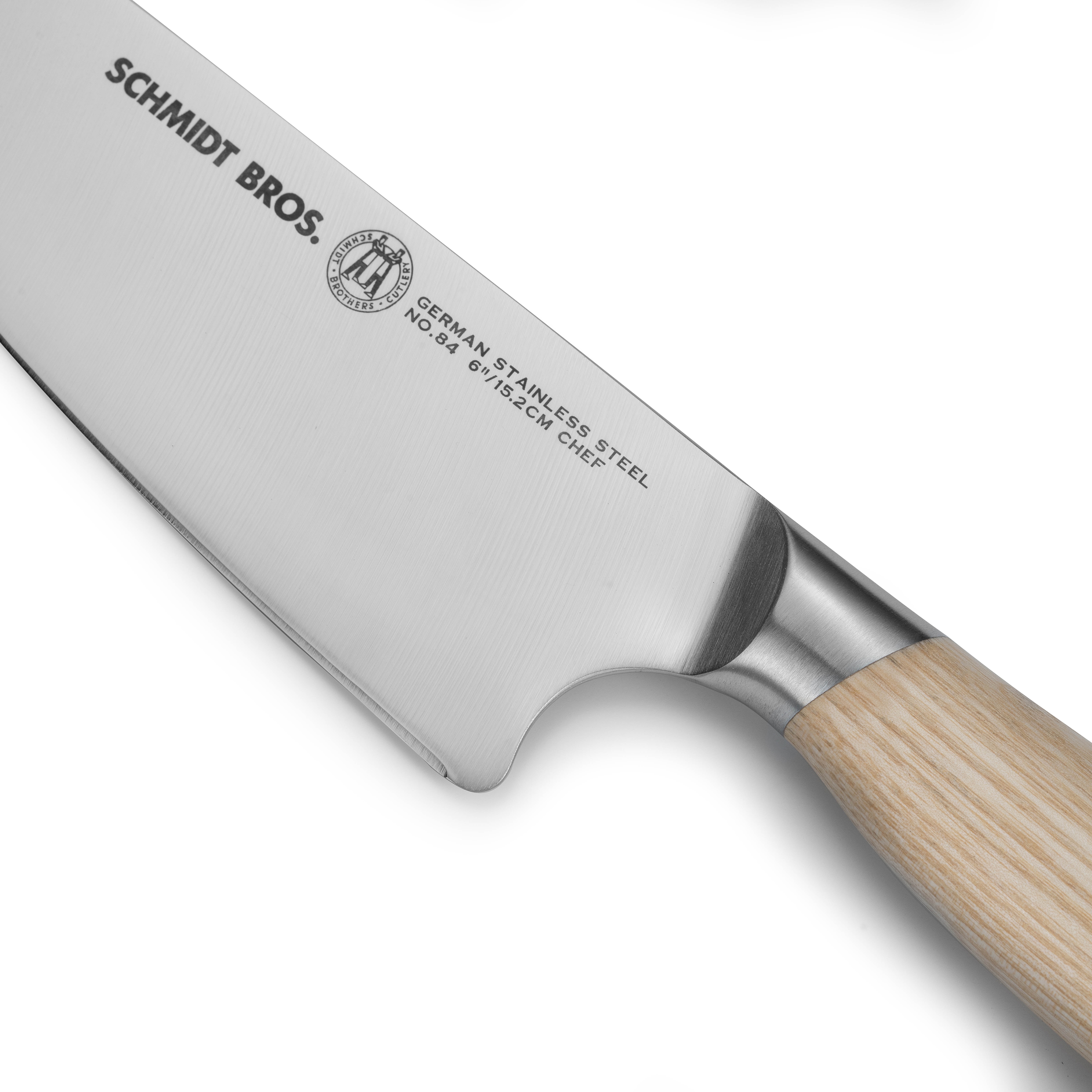 Schmidt Brothers® Cutlery Soho White Oak 10-Piece Knife Block Set, with Honing Rod