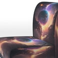 thumbnail image 4 of Designart "Fusion in Deep Space II" Blue Outer Space Upholstered Accent Chair - Modern Arm Chair For Bedroom, 4 of 7