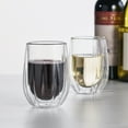 thumbnail image 6 of Viski Double Walled Wine Glasses for Birthday, Wedding Gifts, 13oz Set of 2, 6 of 8