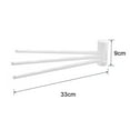 thumbnail image 2 of Unique Bargains Home Kitchen Bathroom Plastic 3-Bar Rotation Towel Rack Hanger Holder 33 cm Length White, 2 of 7