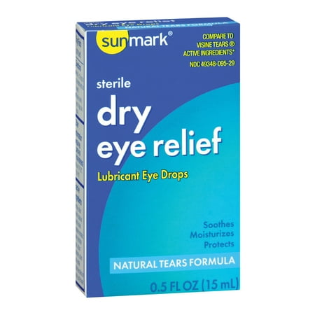 Sunmark Sterile Dry Eye Relief Lubricant Eye Drops, 0.5 Fl. Oz.